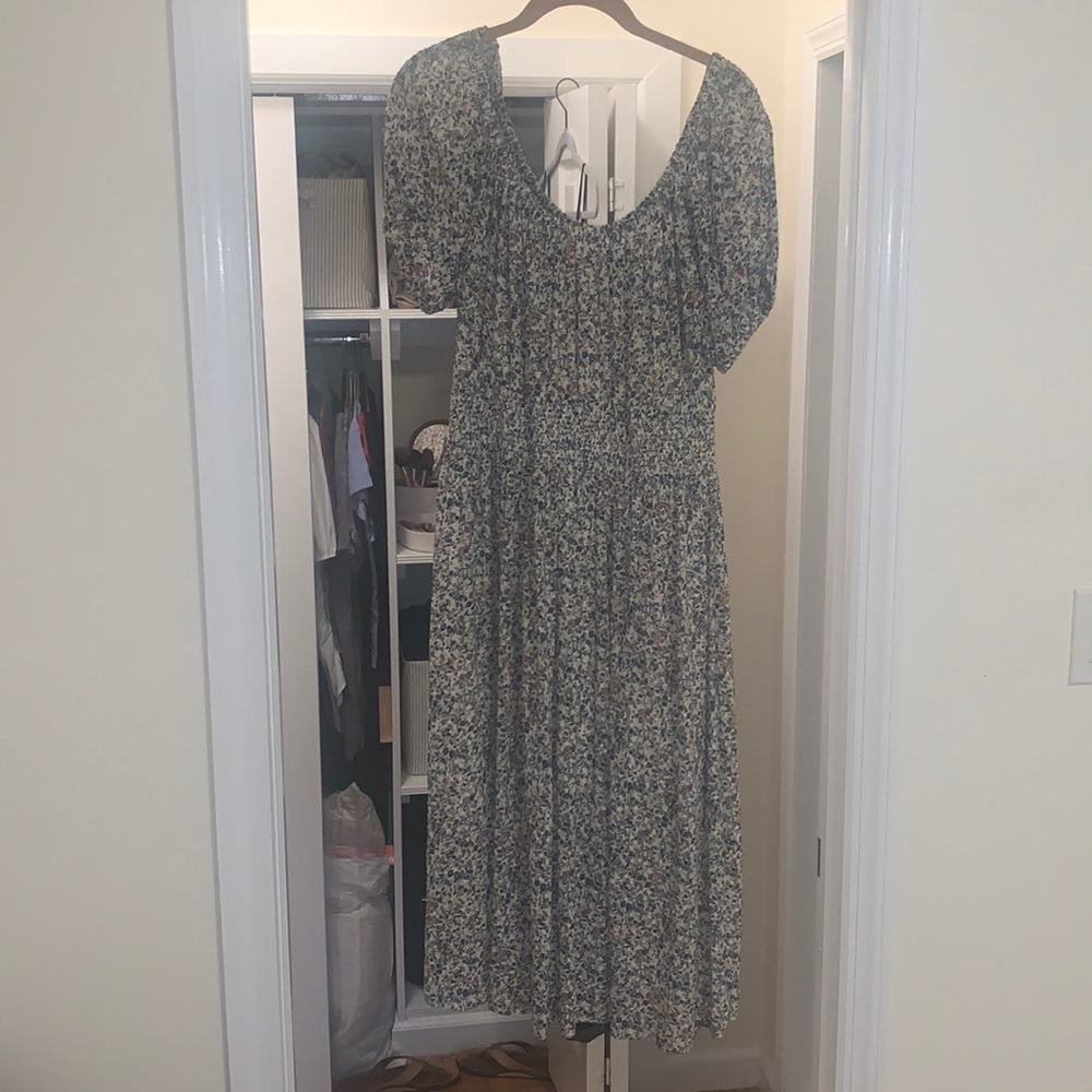 Madewell Smocked Midi Dress